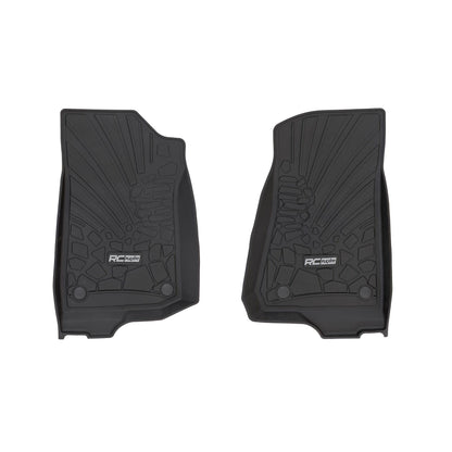 ROUGH COUNTRY Flex Fit Floor Mats | FR | 2 Door | Jeep Wrangler JL 4WD (2018-2025) | FF-6011_A