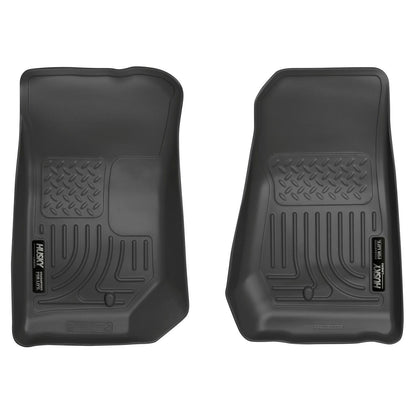 Husky Liners | Weatherbeater Front Floor Liners For 2007-2013 Jeep Wrangler Husky Liners | 18021, durable all-weather floor liners.
