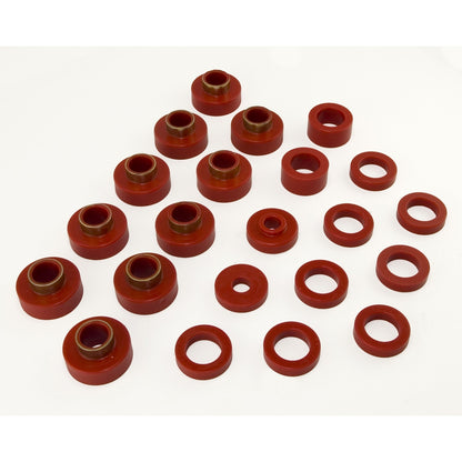 RUGGED RIDGE | 18351.03 | Body Mount Kit, Red, 80-86 Cj7, 22 Pieces