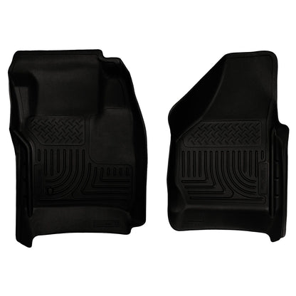 Husky Liners | Weatherbeater Front Floor Liners For 2008-2010 F-250/F-350/F-450 Super Duty Husky Liners | 18381 in black