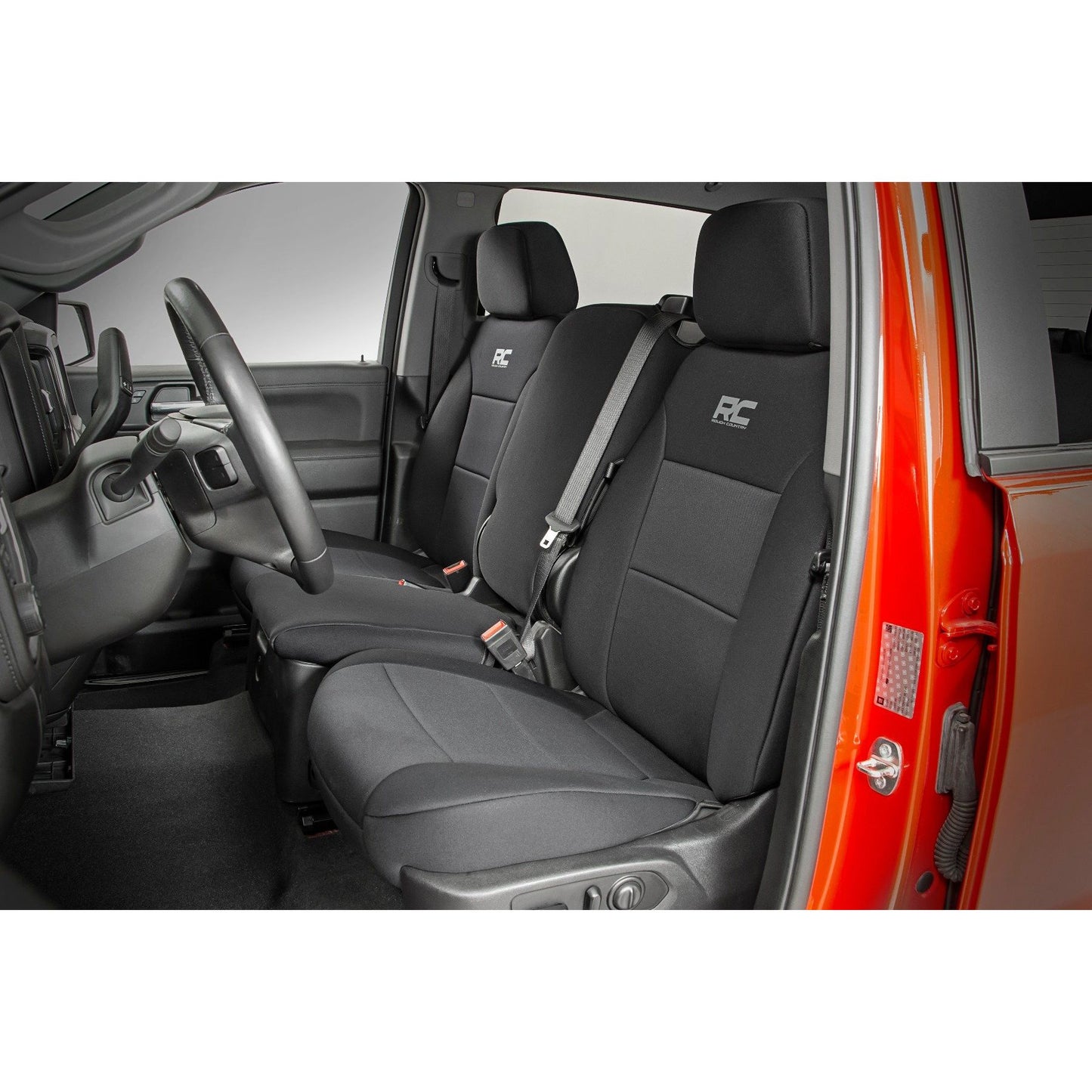 ROUGH COUNTRY Seat Covers | FR 40/40/20 & RR Back Storage | Chevy/GMC Sierra 1500 (19-26)/Silverado 1500 (19-26)  | 91037