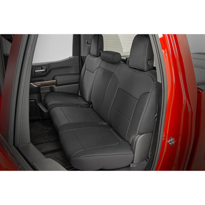 ROUGH COUNTRY Seat Covers | FR 40/40/20 & RR Arm Rest | Chevy/GMC Sierra 1500 (19-26)/Silverado 1500 (19-26)  | 91036