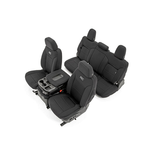 ROUGH COUNTRY Seat Covers | FR 40/20/40 | RR 60/40 | Chevy/GMC Sierra 1500 (19-26)/Silverado 1500 (19-26)  | 91039