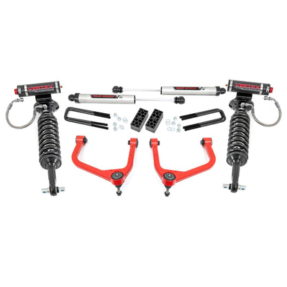 ROUGH COUNTRY 3.5 Inch Lift Kit | Vertex/V2 | Chevy Silverado 1500 2WD/4WD (2019-2024 & Classic) | 29557RED