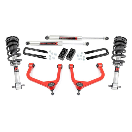 ROUGH COUNTRY 3.5 Inch Lift Kit | M1 Struts/M1 | Chevy Silverado 1500 2WD/4WD (2019-2024 & Classic) | 29540RED