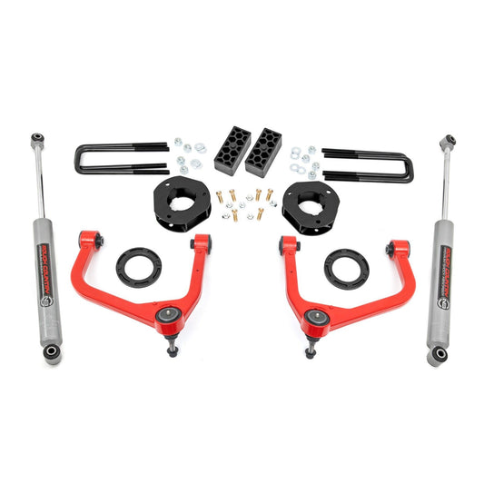 ROUGH COUNTRY 3.5 Inch Lift Kit | Chevy Silverado 1500 2WD/4WD (2019-2024 & Classic) | 29531RED