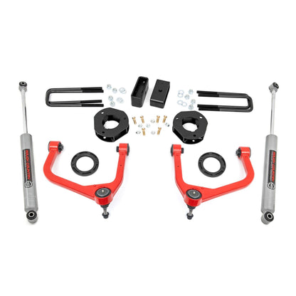 ROUGH COUNTRY 3.5 Inch Lift Kit | GMC Sierra 1500 2WD/4WD (2019-2025 & Classic) | 22630RED