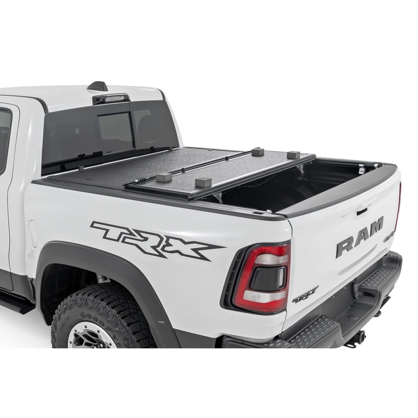 ROUGH COUNTRY Hard Low Profile Bed Cover | 5'7" Bed | No Rambox | Ram 1500 (19-25)/1500 TRX (21-24)  | 47320550B