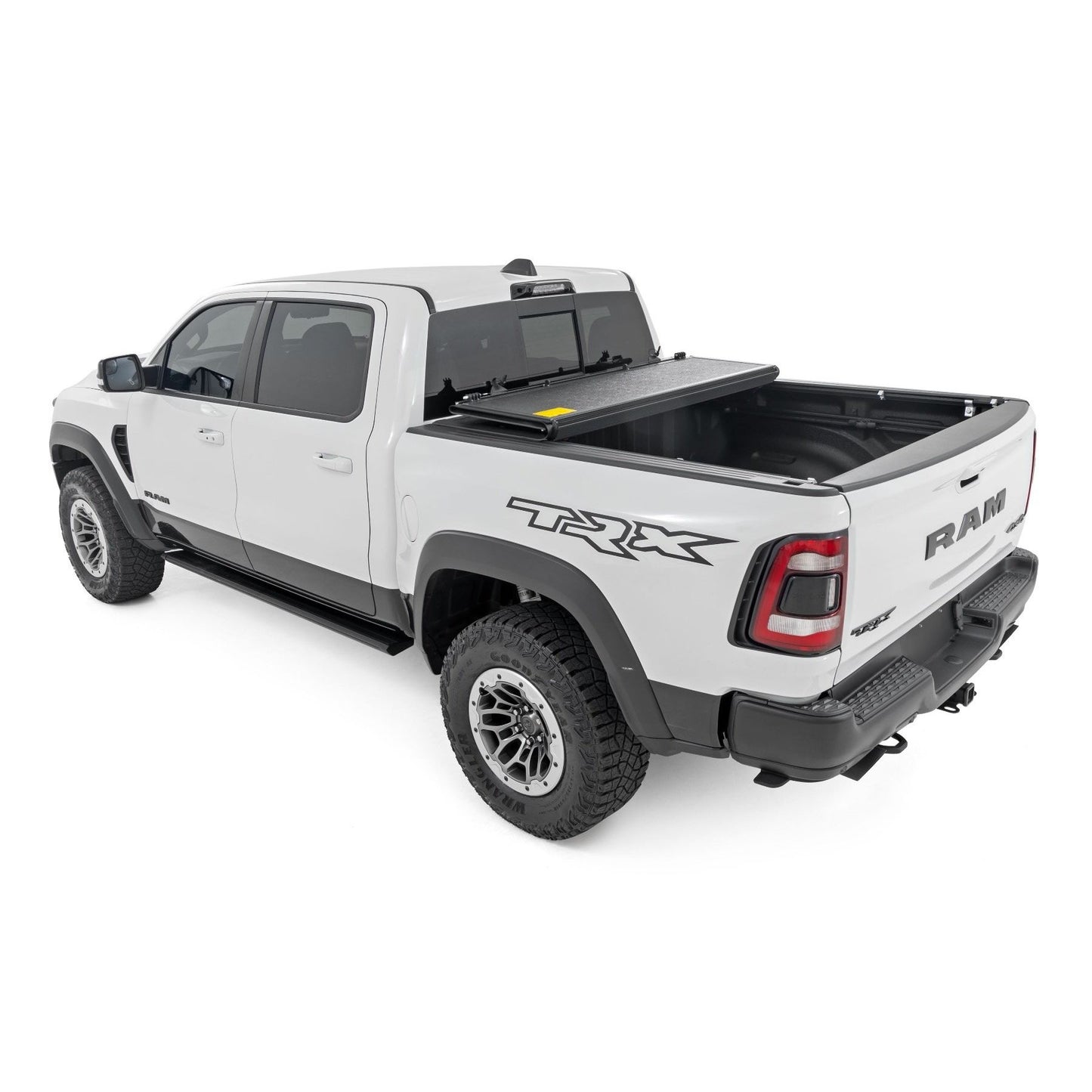 ROUGH COUNTRY Hard Low Profile Bed Cover | 5'7" Bed | No Rambox | Ram 1500 (19-25)/1500 TRX (21-24)  | 47320550B