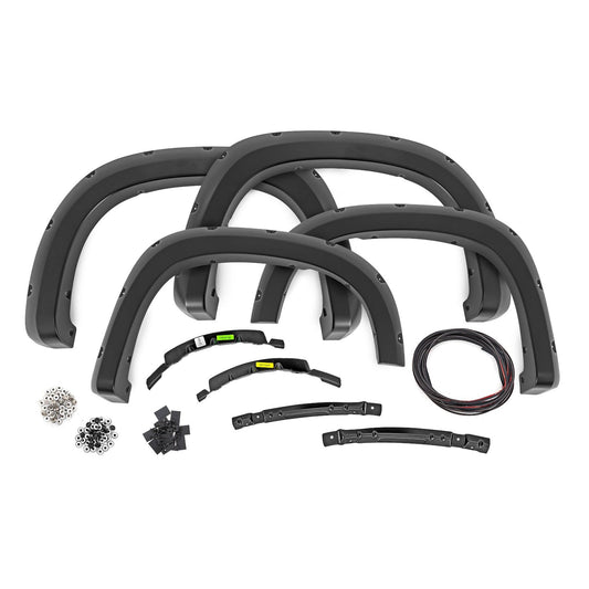 ROUGH COUNTRY | Pocket Fender Flares  G42 White Sands  Chevy Silverado 1500 2WD/4WD (22-26) | F-C12211-G42