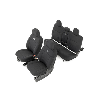 ROUGH COUNTRY Seat Covers | FR Bucket and RR Bench | Ford Ranger 2WD/4WD (2019-2025) | 91056A