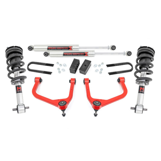 ROUGH COUNTRY 3.5 Inch Lift Kit | Mono Leaf Rear | M1 Struts/M1 | GMC Sierra 1500 2WD/4WD (2019-2025 & Classic) | 28840RED