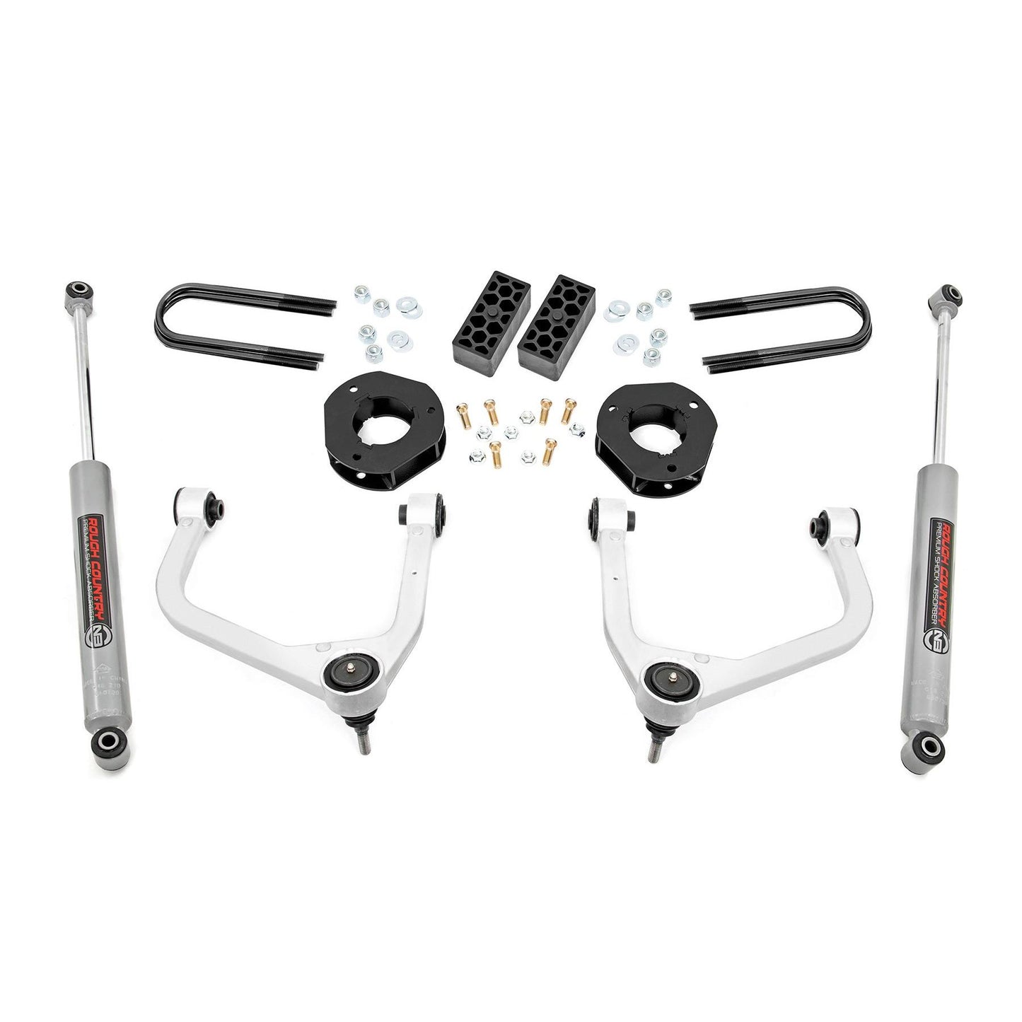 ROUGH COUNTRY 3.5 Inch Lift Kit | Rear Mono Leaf | Chevy Silverado 1500 2WD/4WD (2022-2024) | 28230