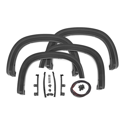 ROUGH COUNTRY | Sport Fender Flares  G42 White Sands  Chevy Silverado 1500 2WD/4WD (19-26) | S-C12210-G42