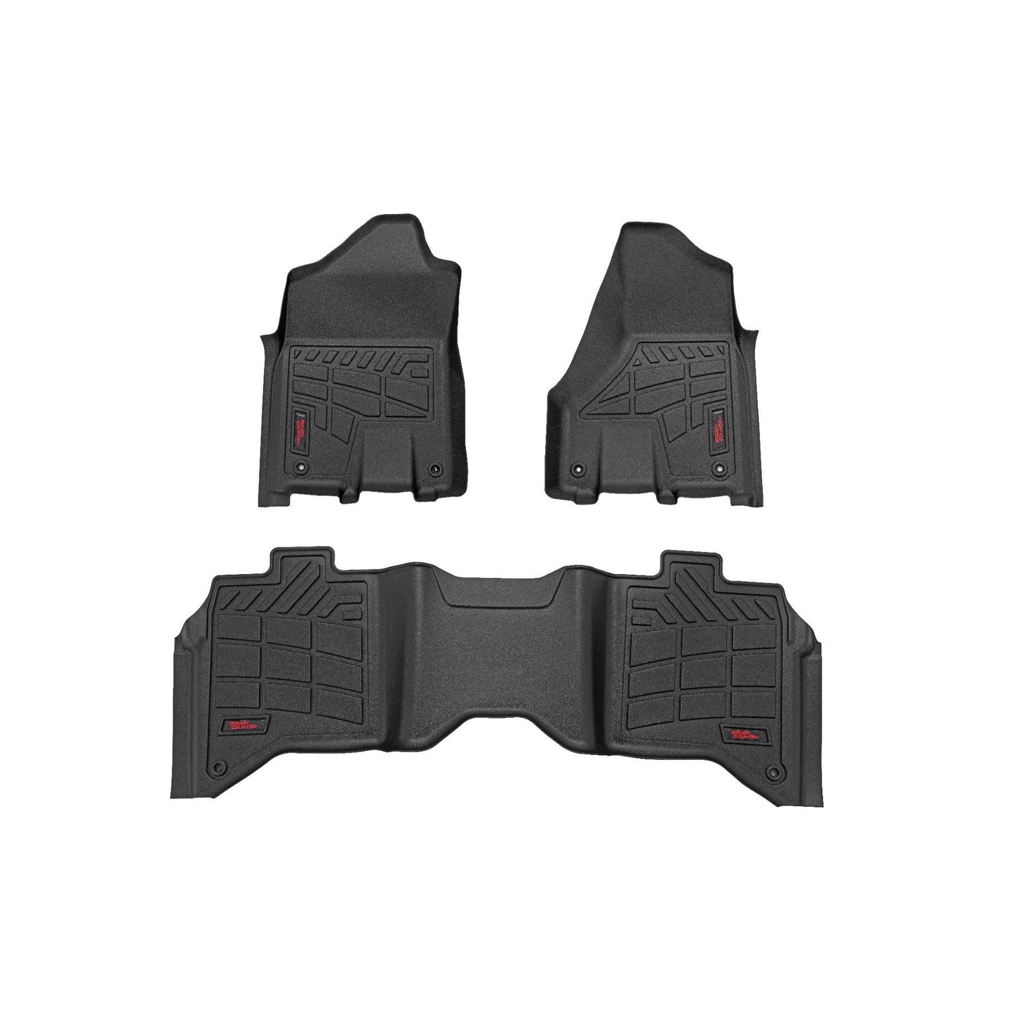 ROUGH COUNTRY Sure-Fit Floor Mats | Front & Rear | Crew | Ram 2500 (19-26)/3500 (19-25)  | SM31430