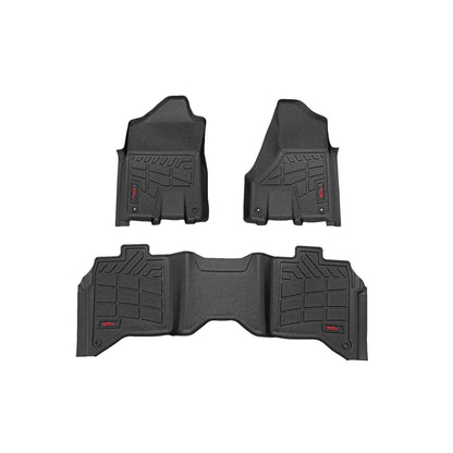 ROUGH COUNTRY Sure-Fit Floor Mats | Front & Rear | Crew | Ram 2500 (19-26)/3500 (19-25)  | SM31430