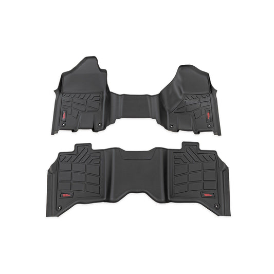 ROUGH COUNTRY Sure-Fit Floor Mats | Front & Rear | Crew | Ram 2500 (19-26)/3500 (19-25)  | SM31530