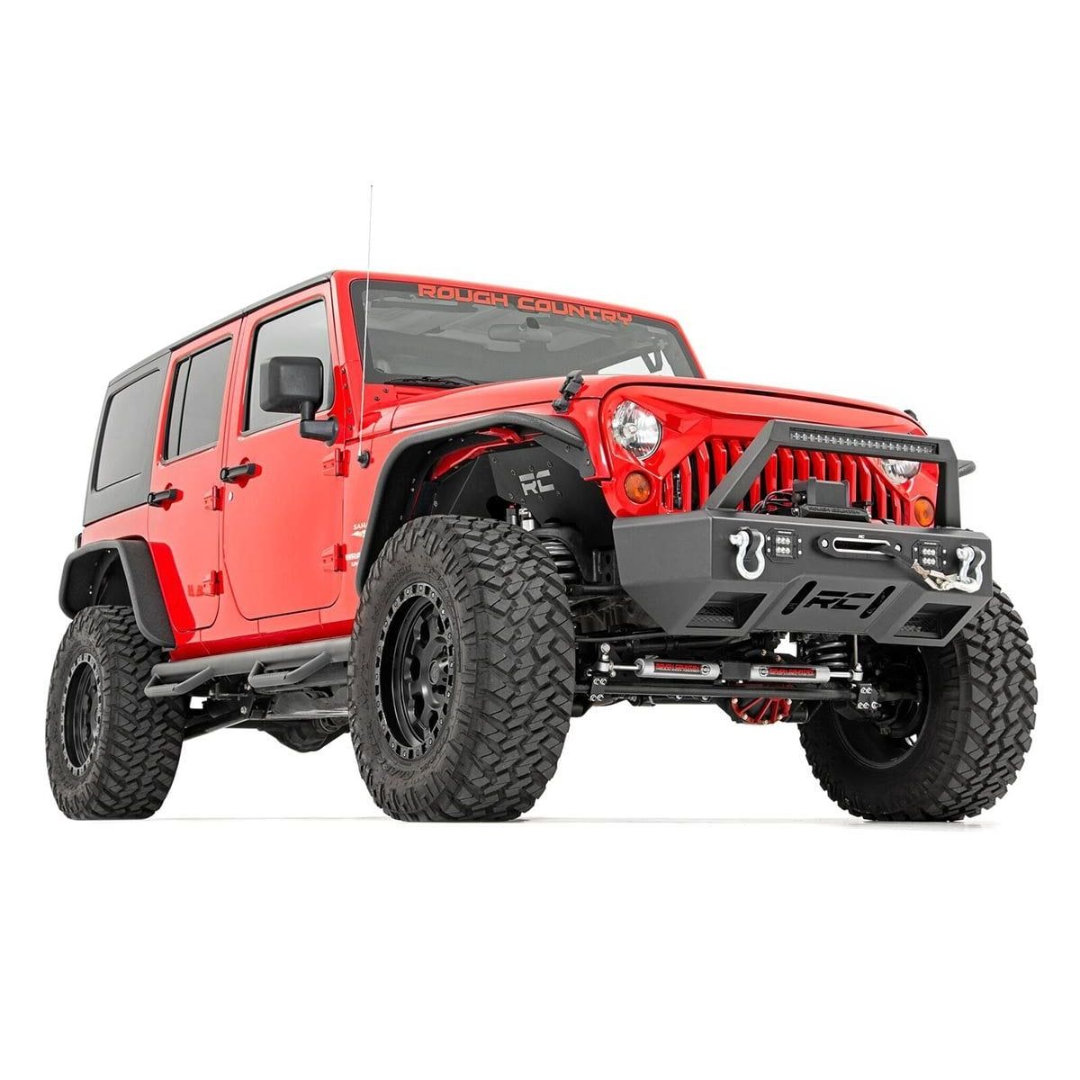 ROUGH COUNTRY N3 Steering Stabilizer | Dual | 2-8 Inch Lift | Jeep Wrangler JK/Wrangler Unlimited (07-18) | 8734930