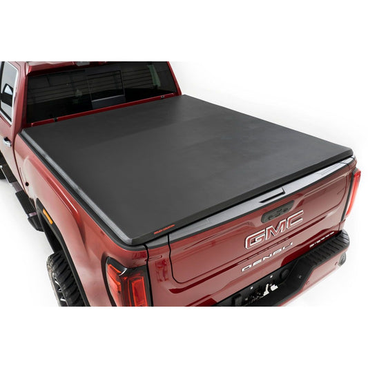 ROUGH COUNTRY Soft Tri-Fold Bed Cover | 6'9" Bed | Chevy/GMC 2500HD/3500HD (20-25) | 41120690A