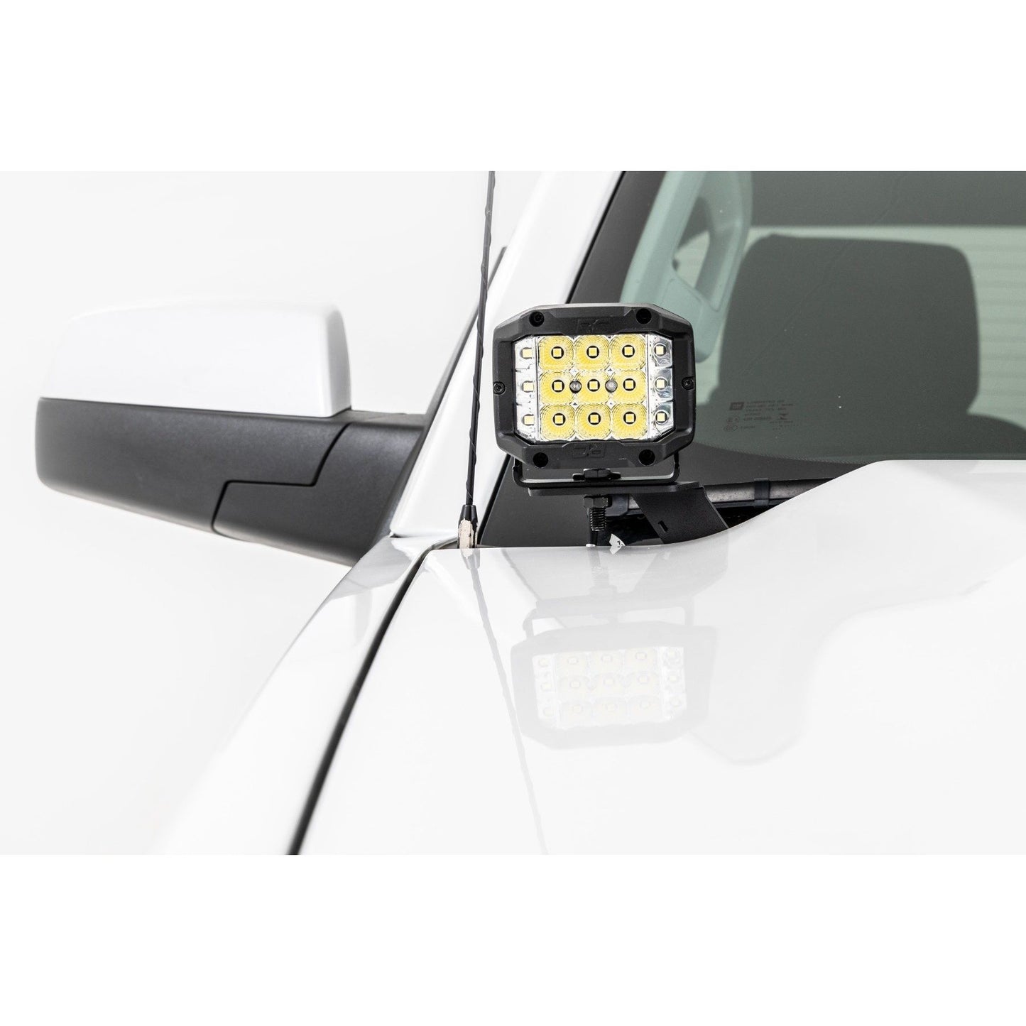 ROUGH COUNTRY LED Ditch Light Kit | 2in Black Pair | Flood | Chevy/GMC 1500 (14-18 & Classic) | 71053