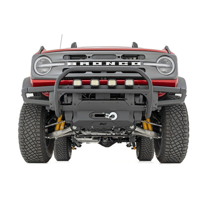 ROUGH COUNTRY Nudge Bar | 20 Inch BLK DRL Single Row LED | OE Modular Steel | Ford Bronco (21-25) | 51102