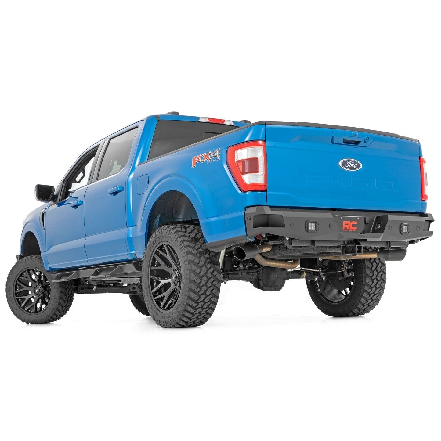 ROUGH COUNTRY 2 Inch Black Series LED Light Pods |  Flush Mount | Cool White DRL | 70803BLKDRL