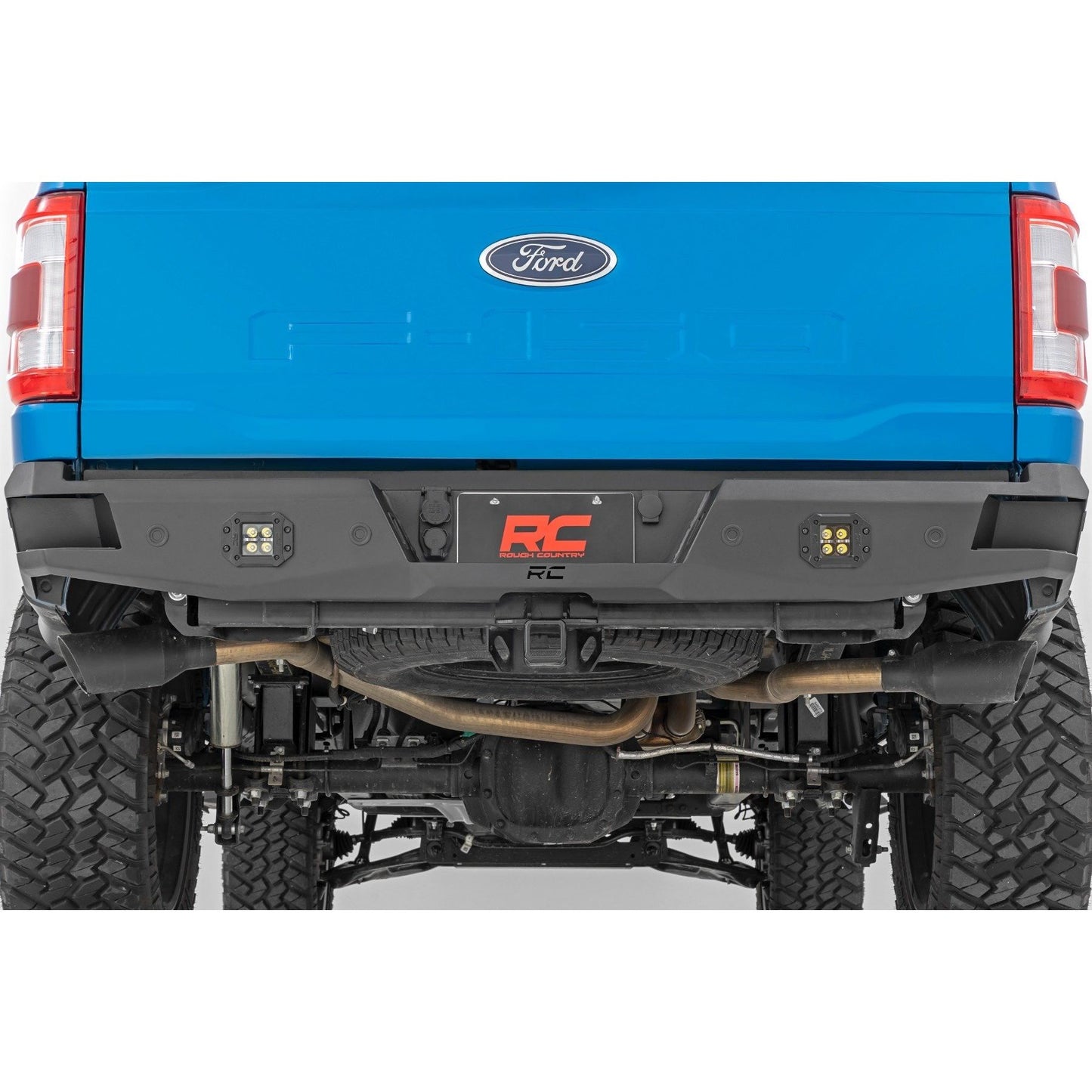 ROUGH COUNTRY 2 Inch Black Series LED Light Pods |  Flush Mount | Cool White DRL | 70803BLKDRL