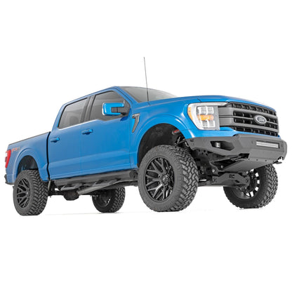 ROUGH COUNTRY High Clearance Front Bumper | LED Lights & Skid Plate | Ford F-150 (21-23) | 10809A