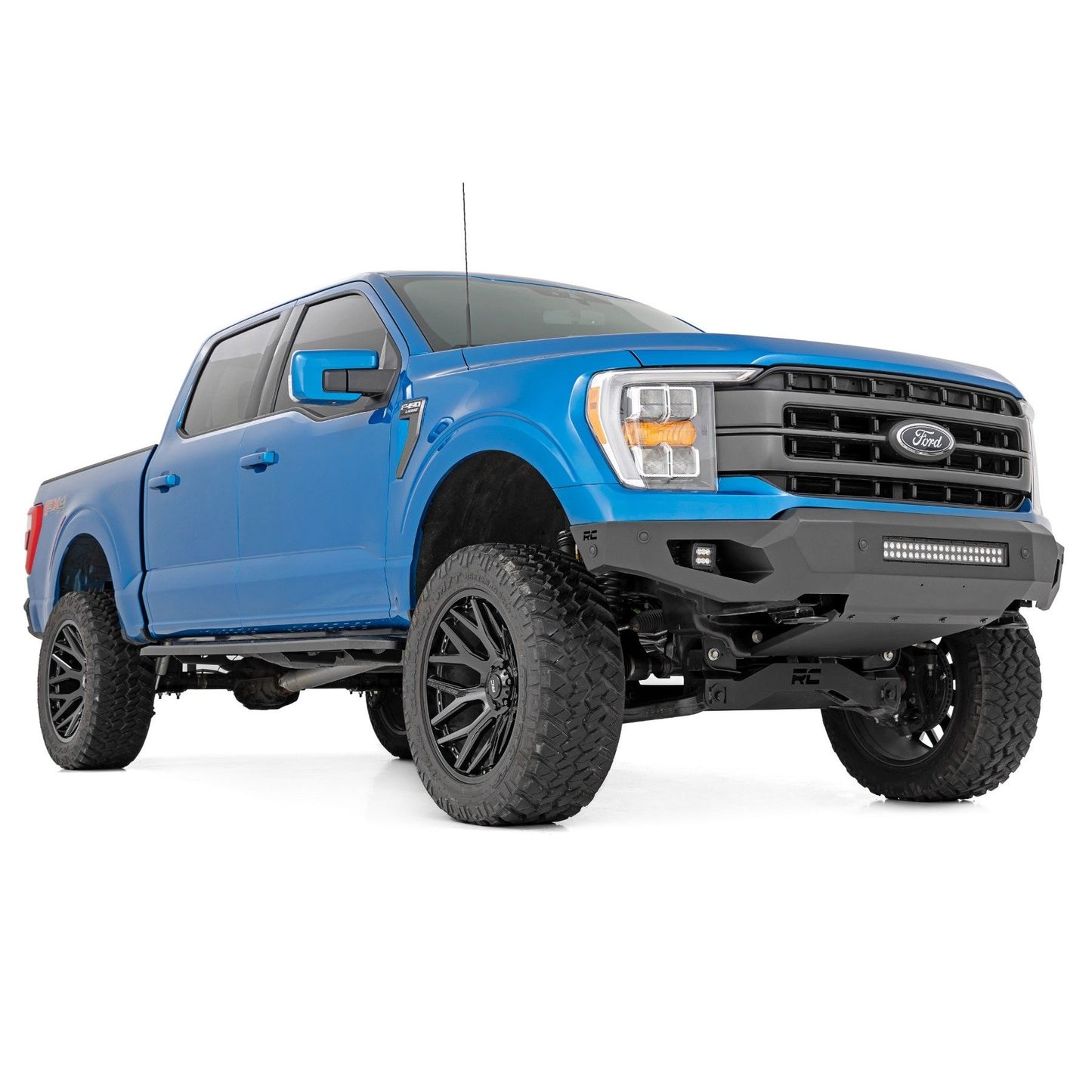 ROUGH COUNTRY High Clearance Front Bumper | LED Lights & Skid Plate | Ford F-150 (21-23) | 10809A