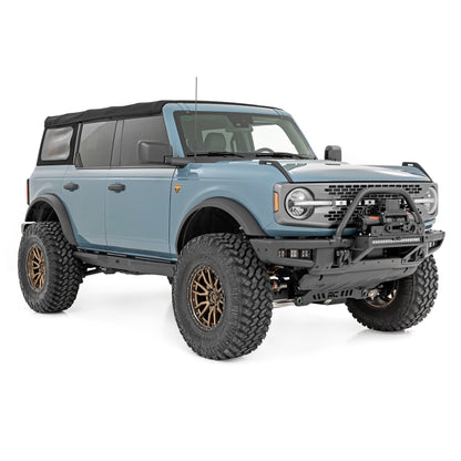 ROUGH COUNTRY LED Light Kit | Fog Mount | Triple 2" Black Pair | Flood | Ford Bronco (21-25) | 51086