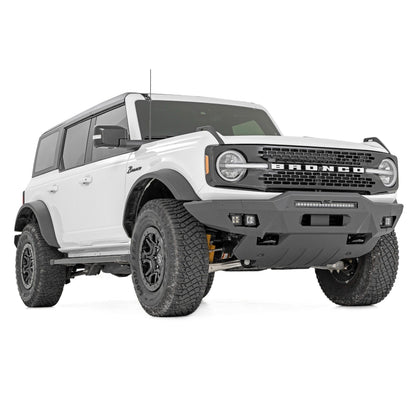 ROUGH COUNTRY Front Bumper | Modular | Full Wings | Amber DRL | Ford Bronco 4WD (2021-2025) | 51075