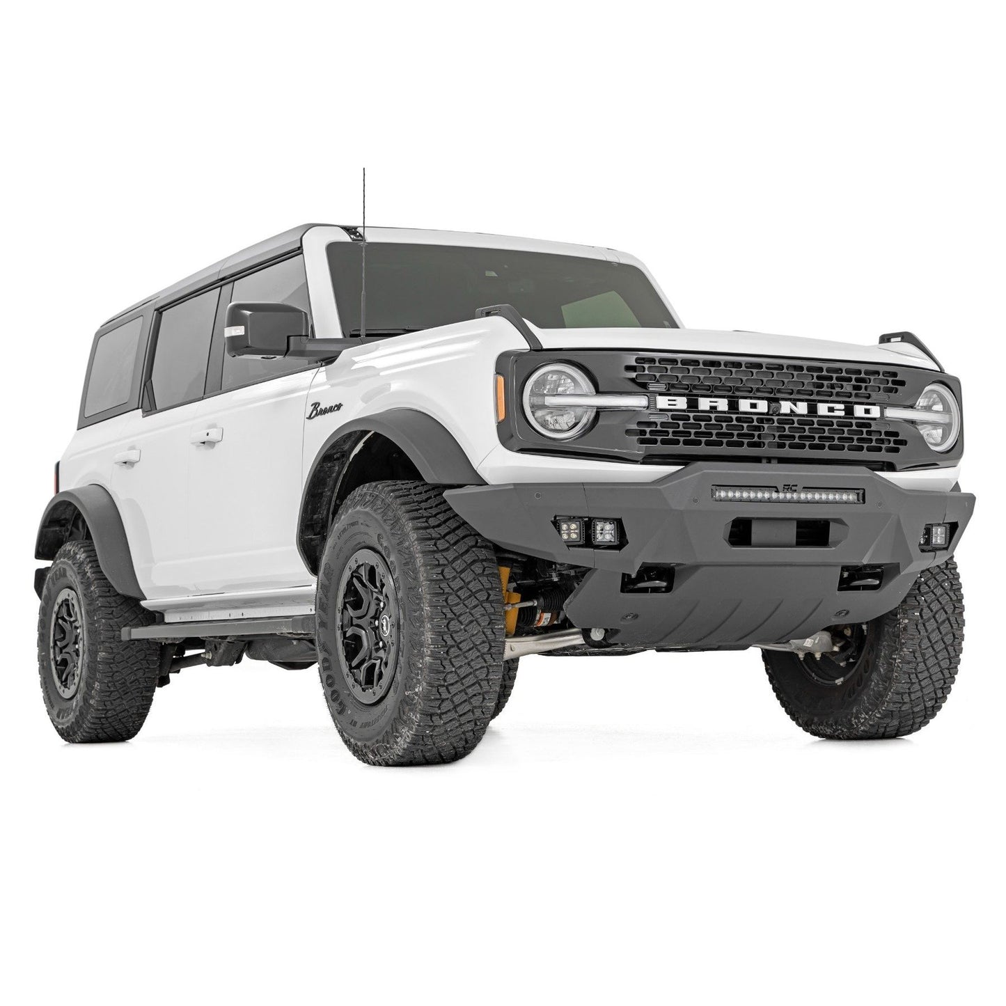 ROUGH COUNTRY Front Bumper | Modular | Full Wings | Flood | Fog | Ford Bronco 4WD (21-25) | 51076