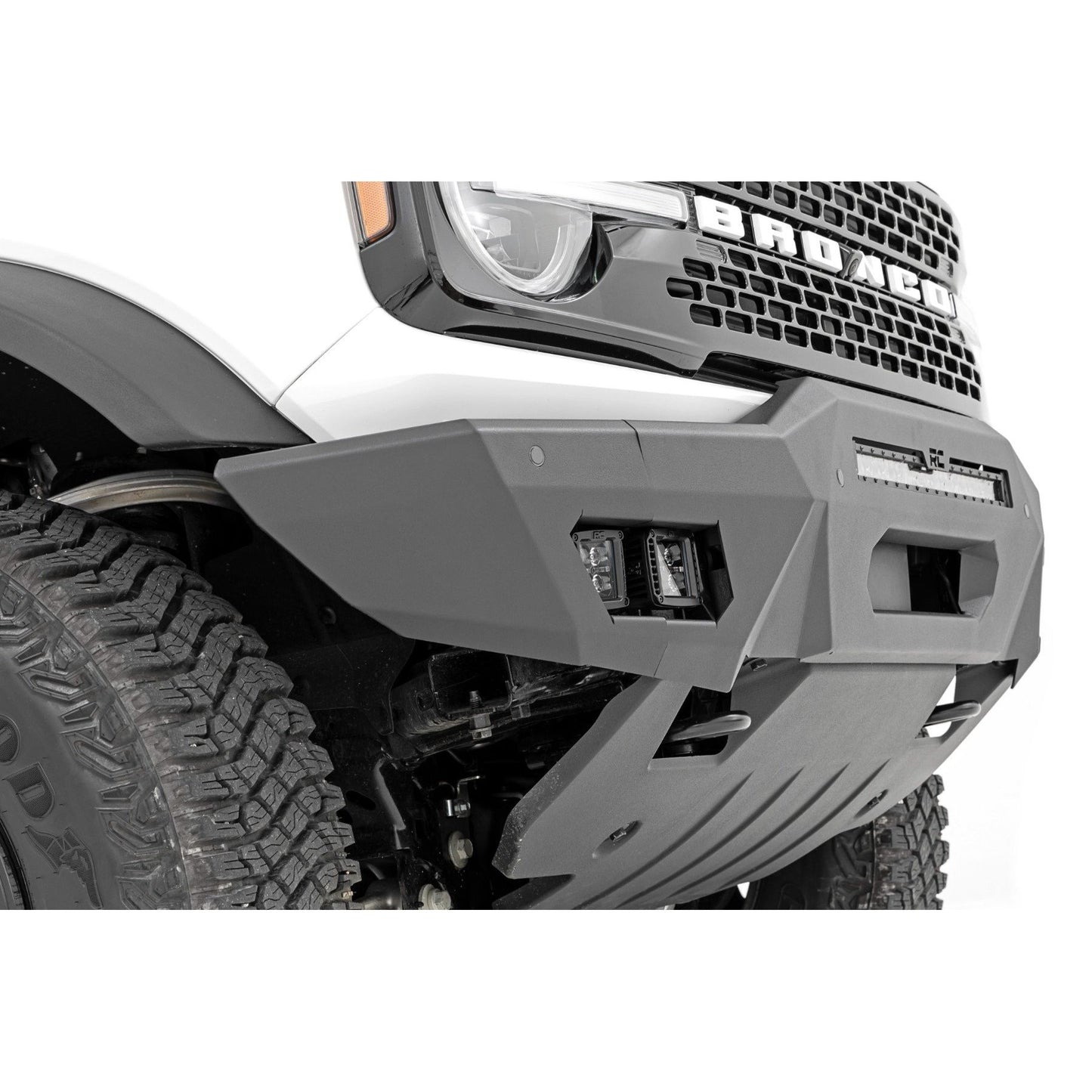 ROUGH COUNTRY Front Bumper | Modular | Full Wings | DRL | Ford Bronco 4WD (2021-2025) | 51074