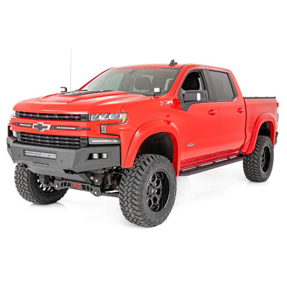 ROUGH COUNTRY RPT2 Running Boards | Crew Cab | Black | Chevy/GMC 1500/2500HD/3500HD (19-26 & Refresh) | 44002