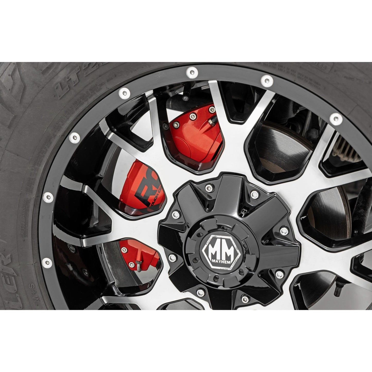 ROUGH COUNTRY Caliper Covers | Front and Rear | Red | Chevy/GMC 2500HD/3500HD (11-19) | 71119