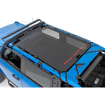ROUGH COUNTRY Mesh Bikini Top Plus | Black | Ford Bronco 4WD (2021-2025) | 85116
