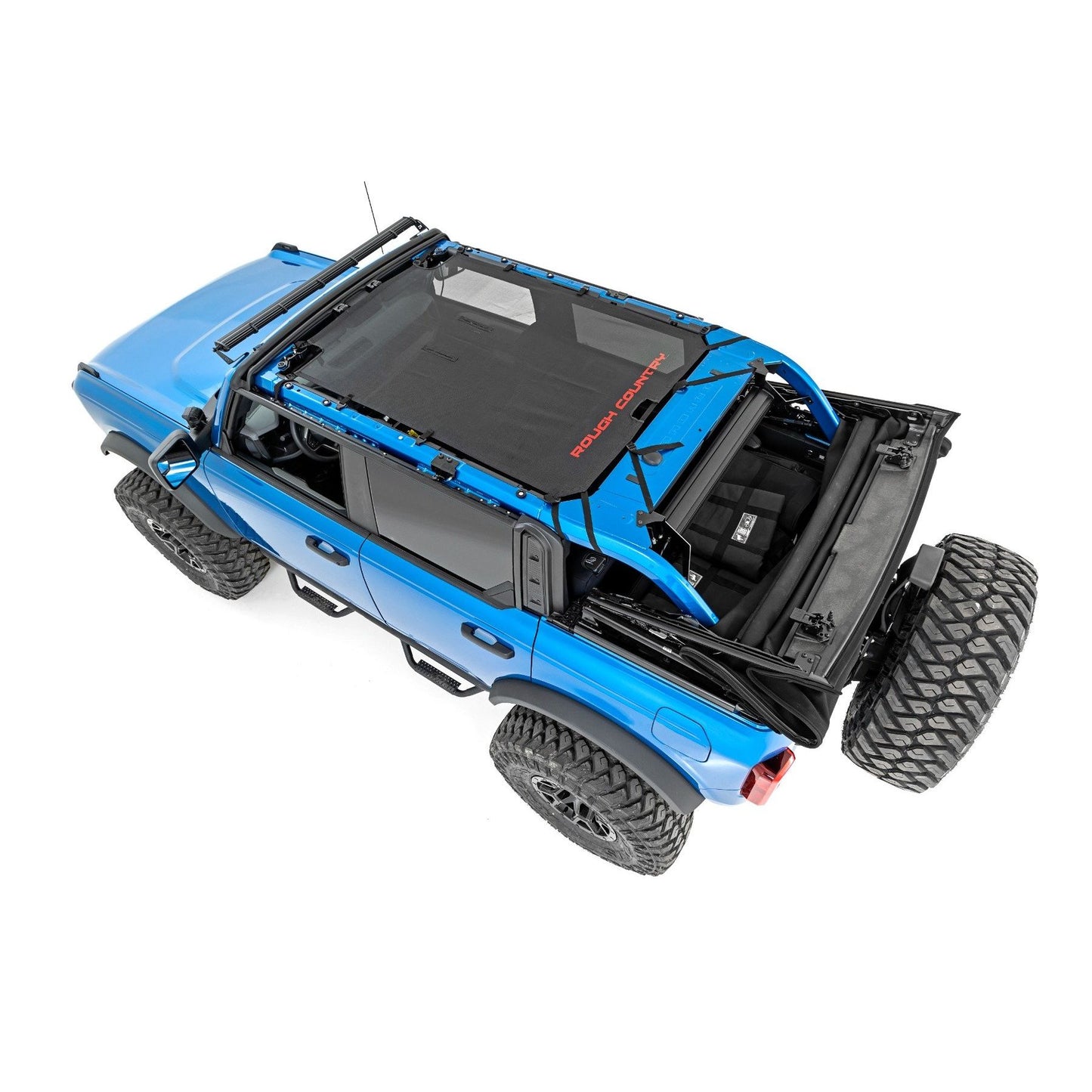 ROUGH COUNTRY Mesh Bikini Top Plus | Black | Ford Bronco 4WD (2021-2025) | 85116