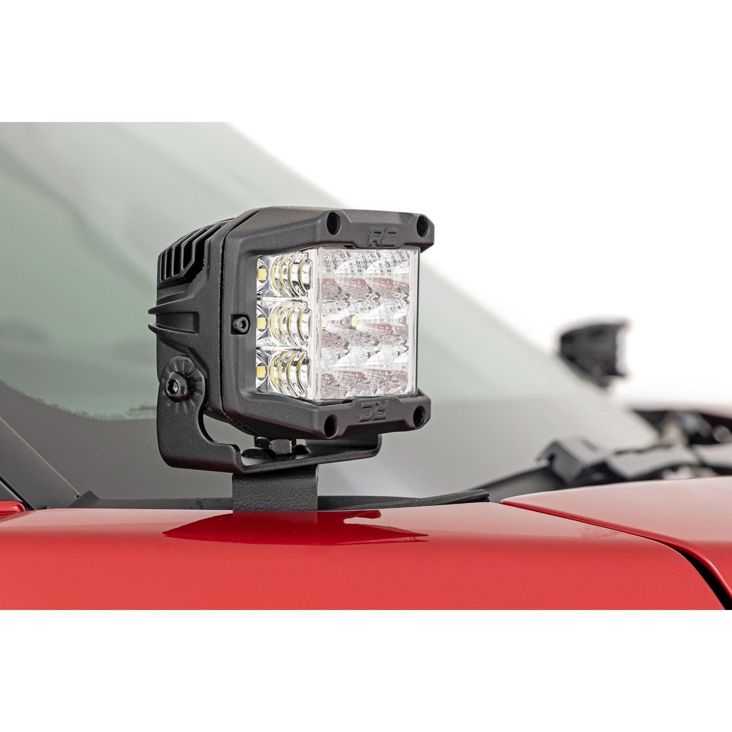 ROUGH COUNTRY LED Light Kit | Ditch Mount | 2" Black Pair | White DRL | Toyota Tundra (22-25) | 71073