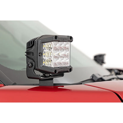 ROUGH COUNTRY LED Light Kit | Ditch Mount | 2" Black Pair | White DRL | Toyota Tundra (22-25) | 71073