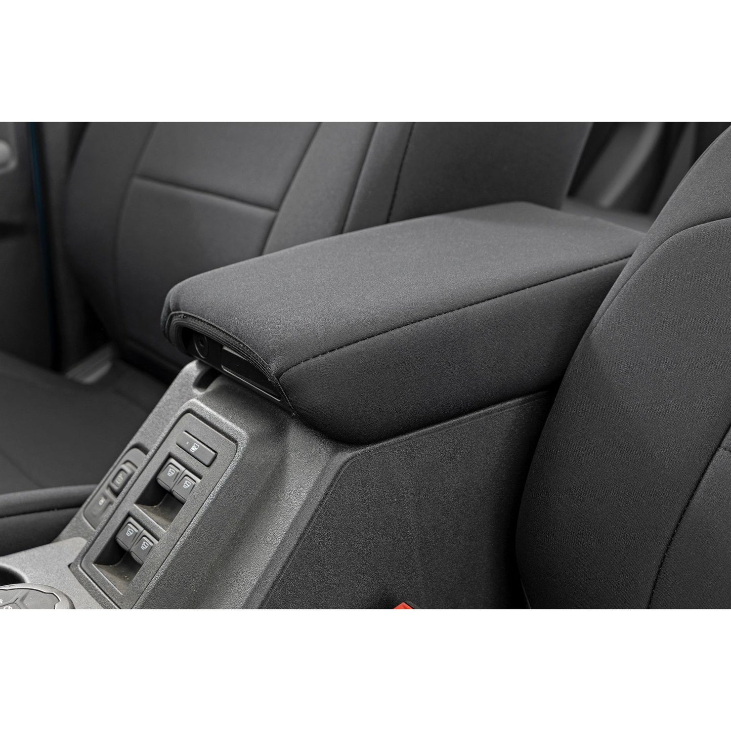 ROUGH COUNTRY Seat Covers | Bucket Seats |W/Fold Down RR Armrest |FR & RR | 4DR | Ford Bronco (21-25) | 91059