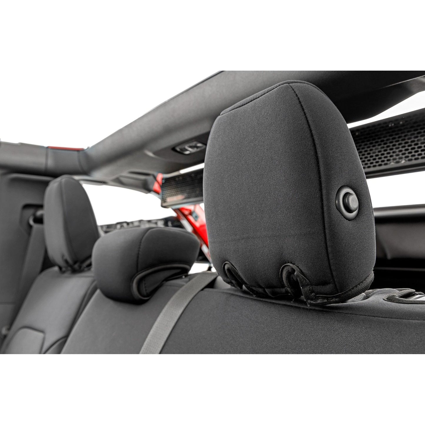ROUGH COUNTRY Seat Covers | Bucket Seats |W/Fold Down RR Armrest |FR & RR | 4DR | Ford Bronco (21-25) | 91059