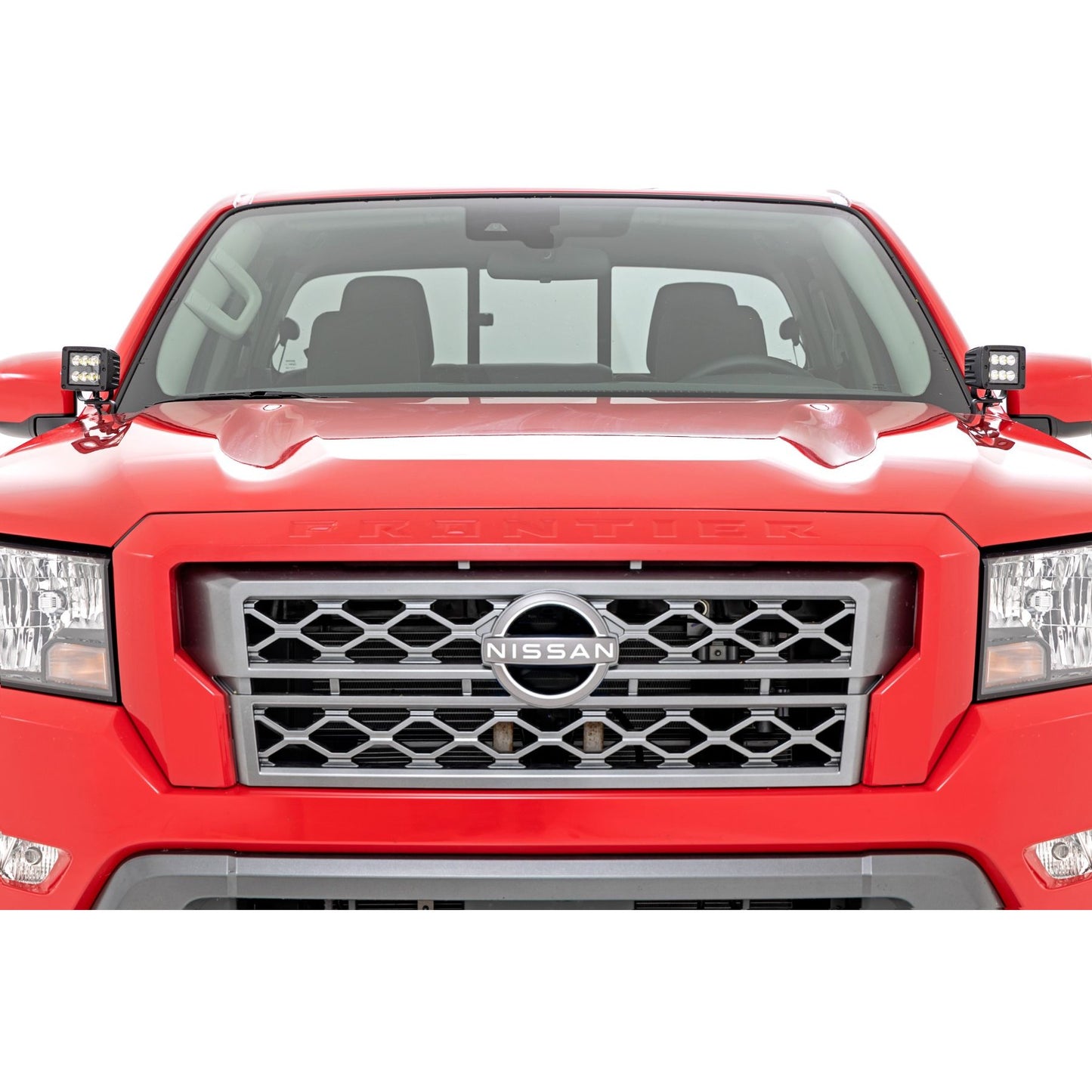 ROUGH COUNTRY LED Light Kit | Ditch Mount | 2" Black Pair | White DRL | Nissan Frontier (22-25) | 71066