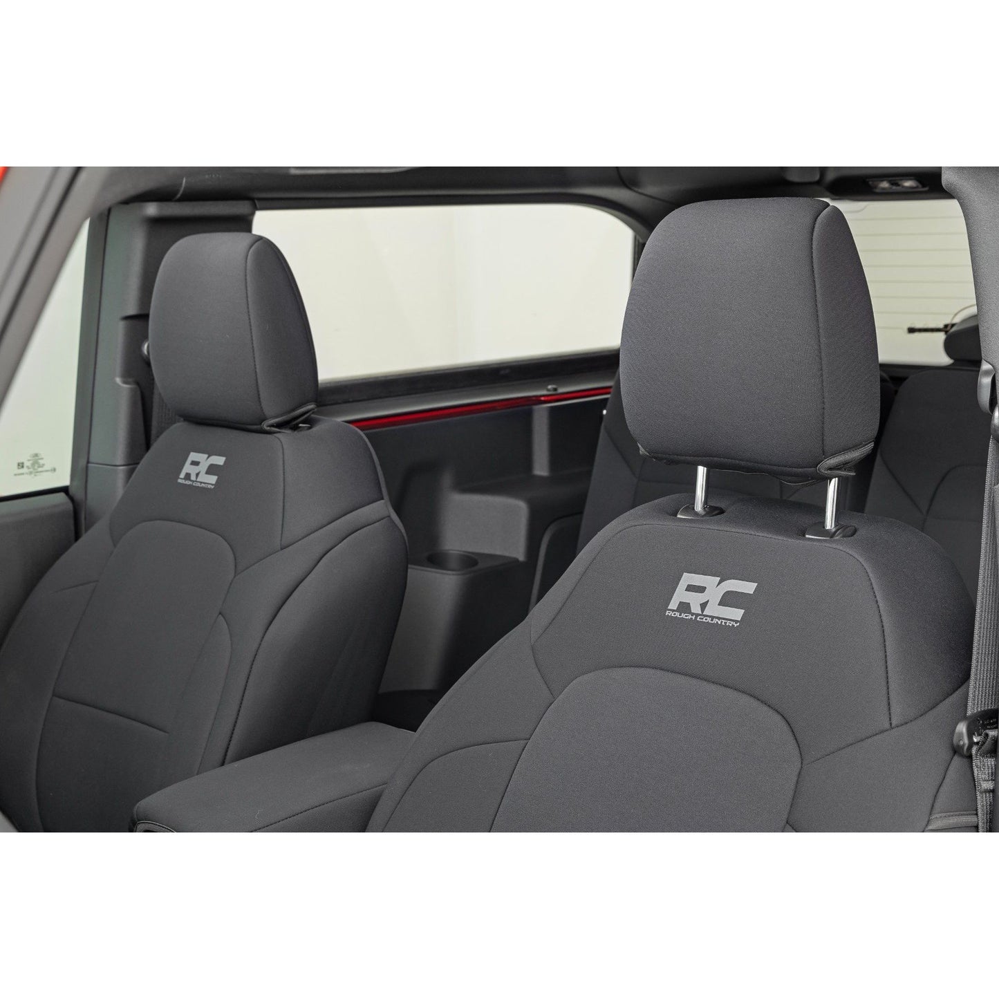 ROUGH COUNTRY Seat Covers | Bucket Seats | FR & RR | Ford Bronco (2 Door) 4WD (2021-2025) | 91050