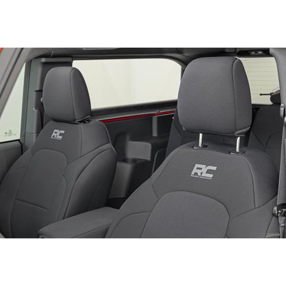 ROUGH COUNTRY Seat Covers | Bucket Seats | FR & RR | Ford Bronco (2 Door) 4WD (2021-2025) | 91050