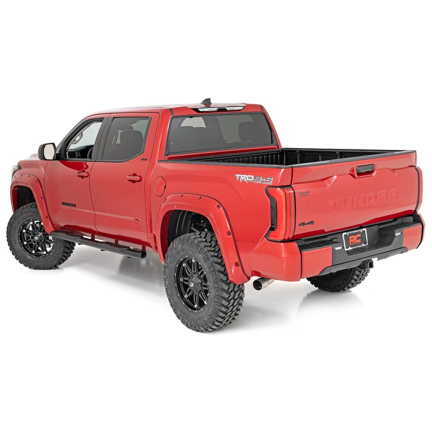 ROUGH COUNTRY Oval Nerf Steps | Crew Cab | Black | Toyota Tundra 2WD/4WD (2022-2025) | 21014