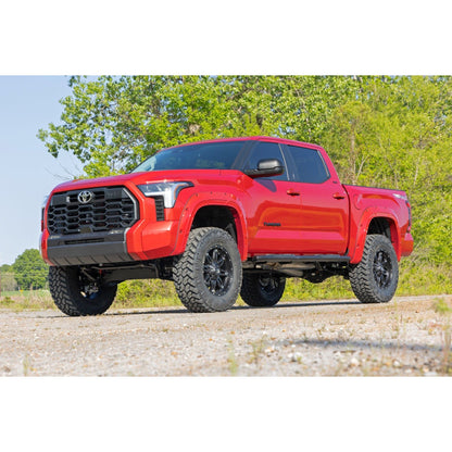 ROUGH COUNTRY Oval Nerf Steps | Crew Cab | Black | Toyota Tundra 2WD/4WD (2022-2025) | 21014