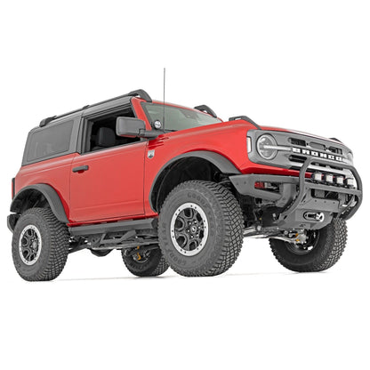 ROUGH COUNTRY Nudge Bar | 3 Inch Wide Angle Led (x4) | Oe Modular Steel | Ford Bronco (21-25) | 51105