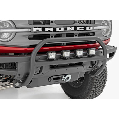 ROUGH COUNTRY Nudge Bar | 20 Inch BLK DRL Single Row LED | OE Modular Steel | Ford Bronco (21-25) | 51102