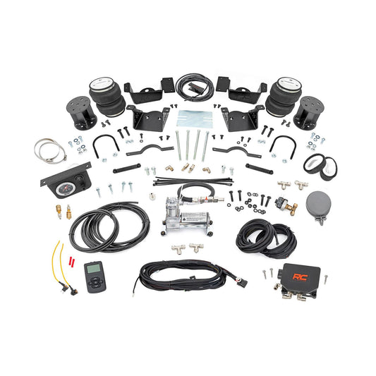 ROUGH COUNTRY Air Spring Kit w/compressor | Wireless Controller | 3-5 Inch Lift Kit | Chevy/GMC 2500HD/3500HD (20- | 100345WC