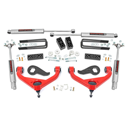 ROUGH COUNTRY 3 Inch Lift Kit | Chevy/GMC Sierra 3500 HD/Silverado 3500 HD 2WD/4WD (20-25) | 95630RED